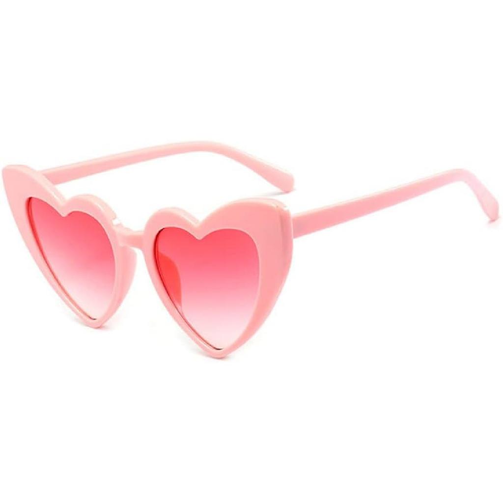 Ridering Women Fashion Goggle Heart Sunglasses Vintage Love Heart Shaped Sunglasses Cat Eye Mod Style Style Retro Glasses