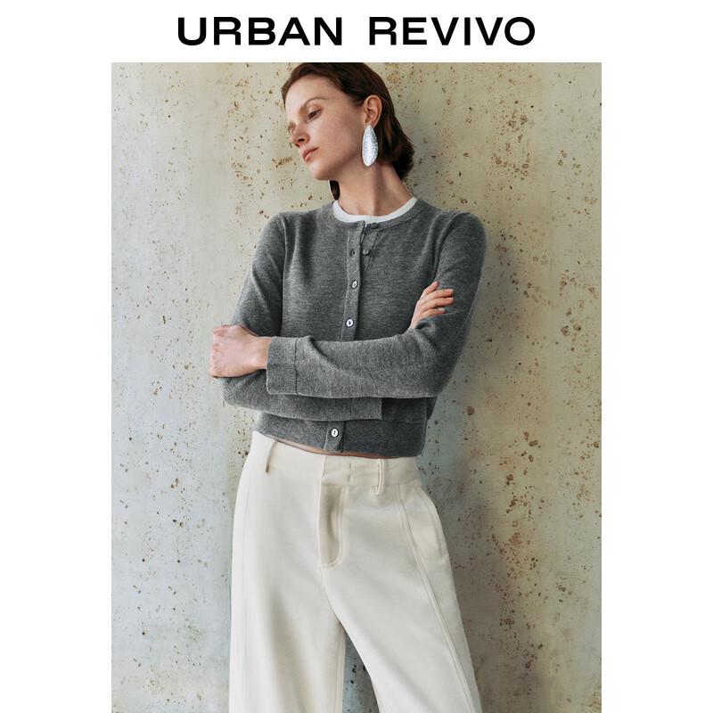 UR Women's Color-Block Faux Two-Piece Knit Cardigan
