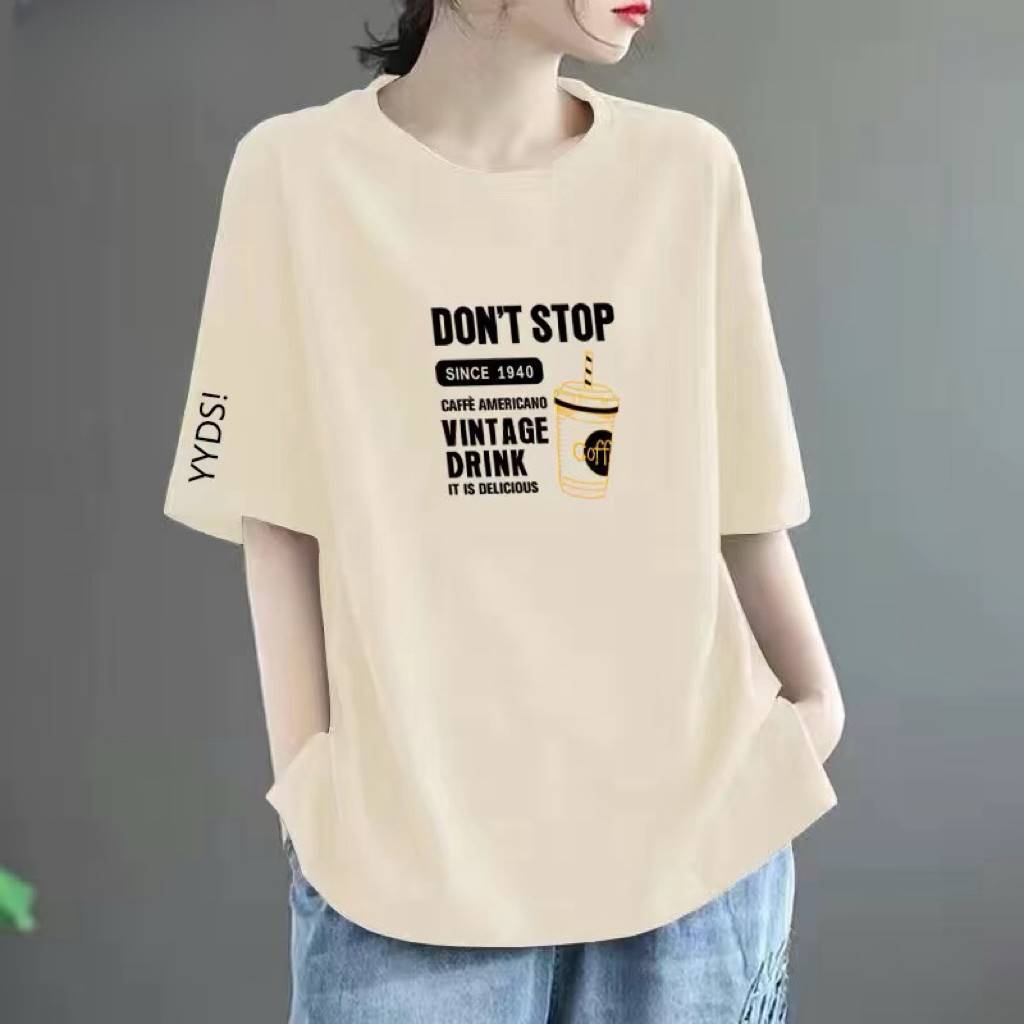 Women's Plus Size Loose Short Sleeve T-Shirt Round Neck Print Casual Summer Tops