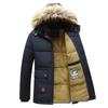 Men's European Size Cotton-Padded Jacket: Winter Mid-Length Dad's Coat with Velvet Lining, Plus-Size, Extra Warm