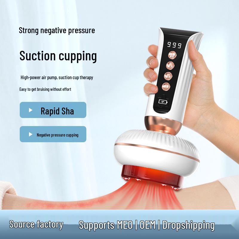 Electric Gua Sha Massager with Heating, Red Light, and Negative Pressure Therapy