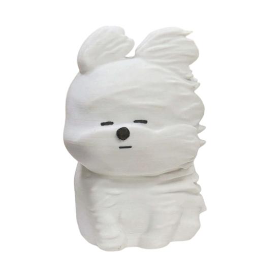 Puppy Figurine Cute Small 3D Printed Dog Statue Cartoon