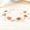 Citrine Gemstone 925 Sterling Silver Jewelry Handmade Bracelet 8" Gift For Women RB-10-11
