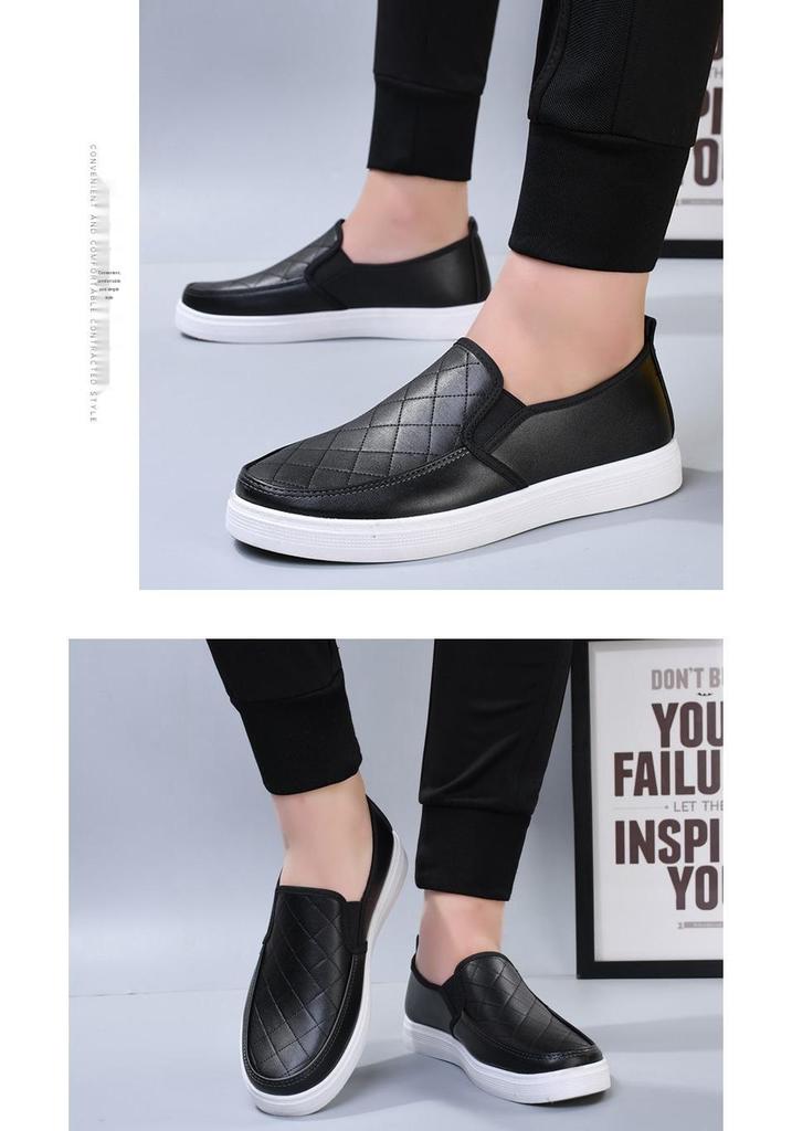 Men's White Non-Slip Casual Nurse Shoes - Comfortable, Lightweight, and Breathable Hospital Work Footwear.