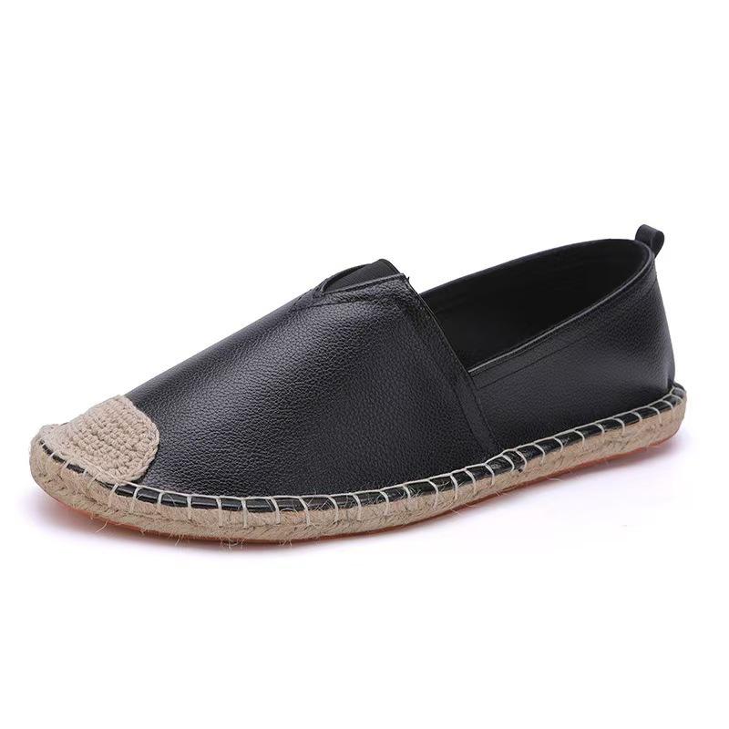 Verschleißfeste Canvas-Herrenschuhe atmungsaktiv faule Ein-Pedal-Gehschuhe Alt-Peking Leinen handgefertigte Stoffschuhe Freizeit-Board-Schuhe