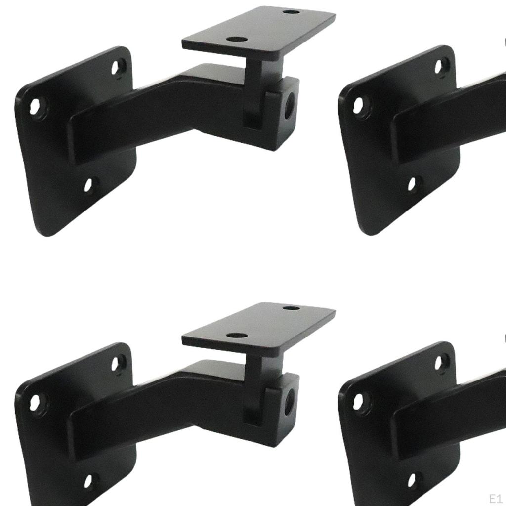 4Pcs Adjustable Handrail Brackets Swivel Hand Rail Iron Heavy Duty Sturdy Versatile for