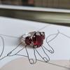 Silberring mit natürlichem Granat 6,898ct, Gewicht des Artikels 4,63 g (2181330)