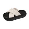 Thick-bottomed cross-strapped slippers for women's summer wear 2025 new models with skirts Internet celebrities fashion beach one-word cool slippers