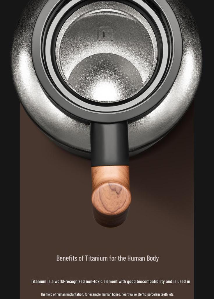 Titanium Smart Temperature Display Insulated Kettle - Large Capacity, Home Use, High-End Stew Pot for Health & Tea Stewing