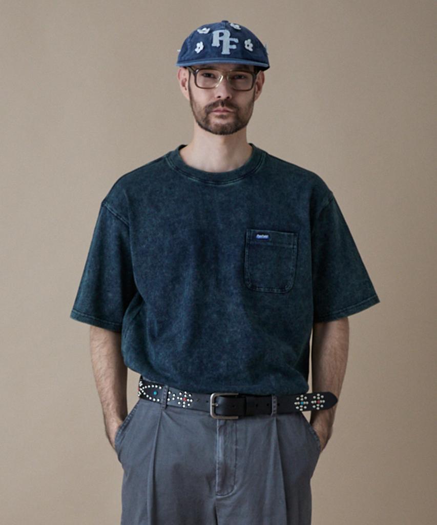 Penfield Indigo Tin Wash Pocket Short Sleeve T-Shirt Khaki_Fr2Kt30U
