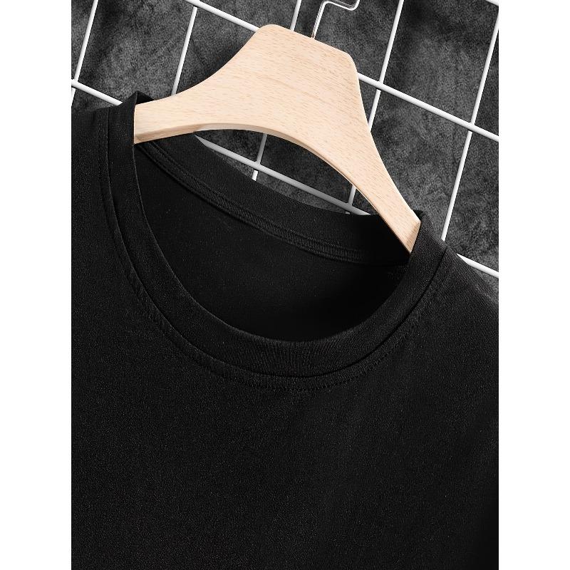 Europäische Größen Grafisches T-Shirt - Leichtes atmungsaktives Herren-Rundhals-T-Shirt mit DNA-Helix-Grafik für Männer, Lässige Sommerkleidung