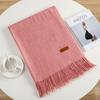 Solid Color Imitation Cashmere Warm Scarf Women's Four Seasons Can Be Used with Outer Shawl Fringed Versatile Scarf
