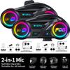 Y13 Pro RGB Motorradhelm Bluetooth 6.0 Gegensprechanlage 500m Reichweite Wasserdicht