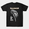 Men Black Print T-shirt Halloween,  John Carpenter, Michael Myers No-Cut Transfer Paper Print Cotton Tshirt
