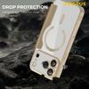 AMORUS For iPhone 17 Pro Max Case Compatible with MagSafe RFID Blocking Card Holder Leather Phone Cover