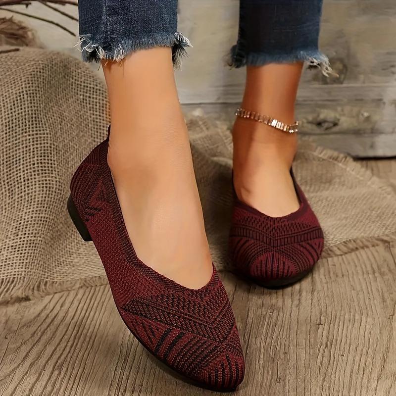 Large size striped soft-soled Doudou shoes for women's 2025 spring and summer new fly-woven breathable flats for children's grandma shoes