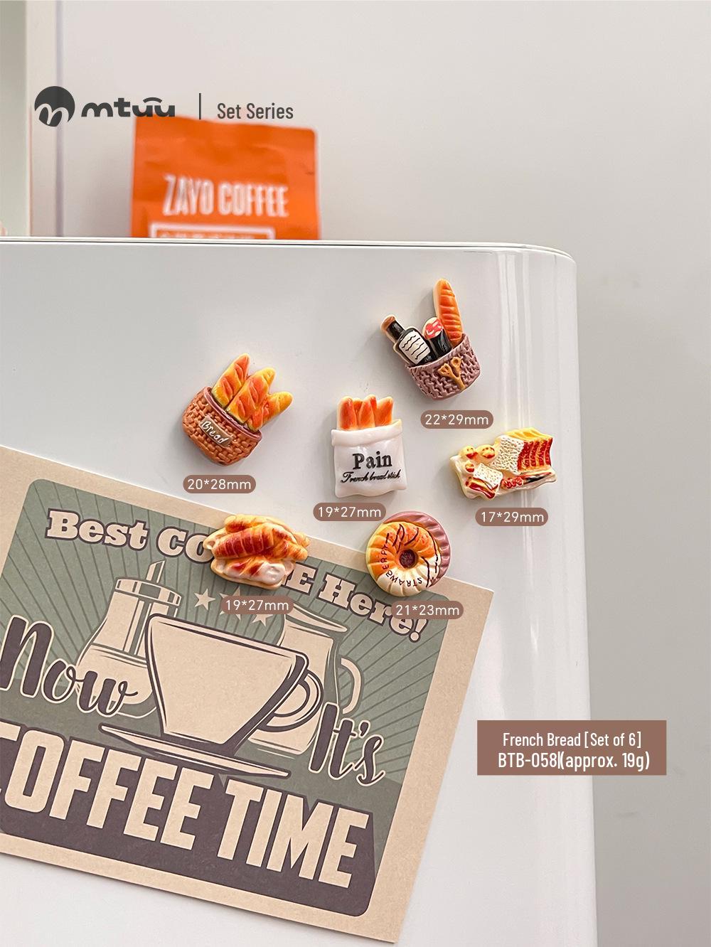 French Baguette Magnetic Fridge Magnet – Decorative Bread Sticker