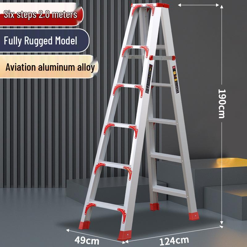 Multi-functional A-frame Aluminum Alloy Folding Telescopic Ladder for Indoor & Outdoor Use