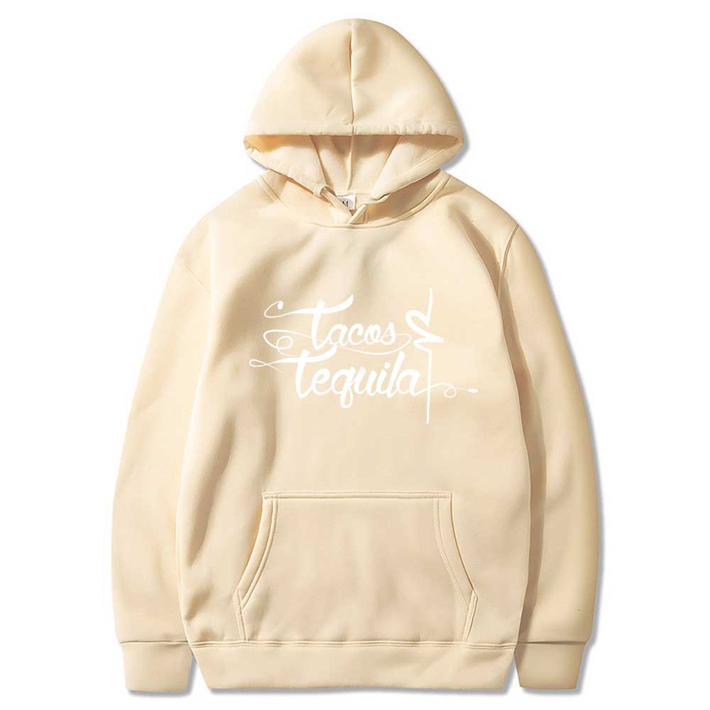Tacos Letter Design Printed Women Hoodies Fashion Fleece Hoody Creativity Pullover Clothing Street Loose Sweatshirts Women'S