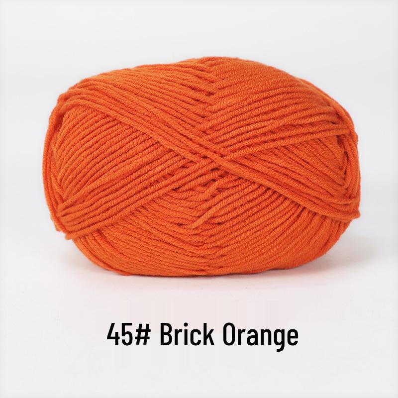 Cotton 4-Strand Medium-Thick Yarn Ball for Crochet: Ideal for Shoes, Dolls, Sweaters, and DIY Knitting Projects