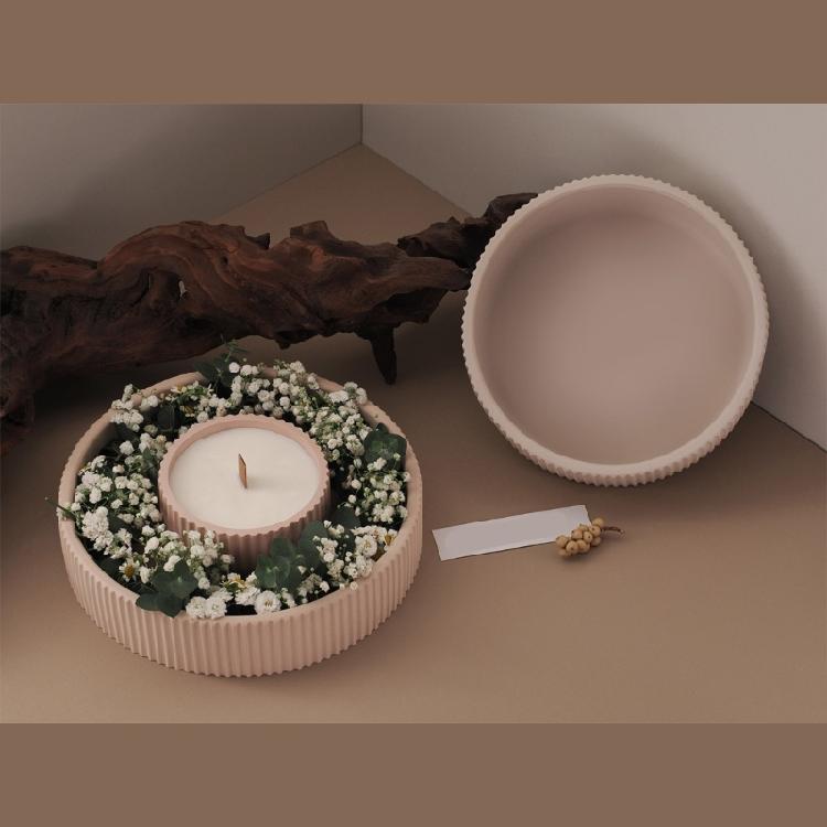 Silicone Candle Holder Mold Candle Plate Mold Jewelry Tray Molds Storage Tray Moulds Silicone Texture for Crafting Lover