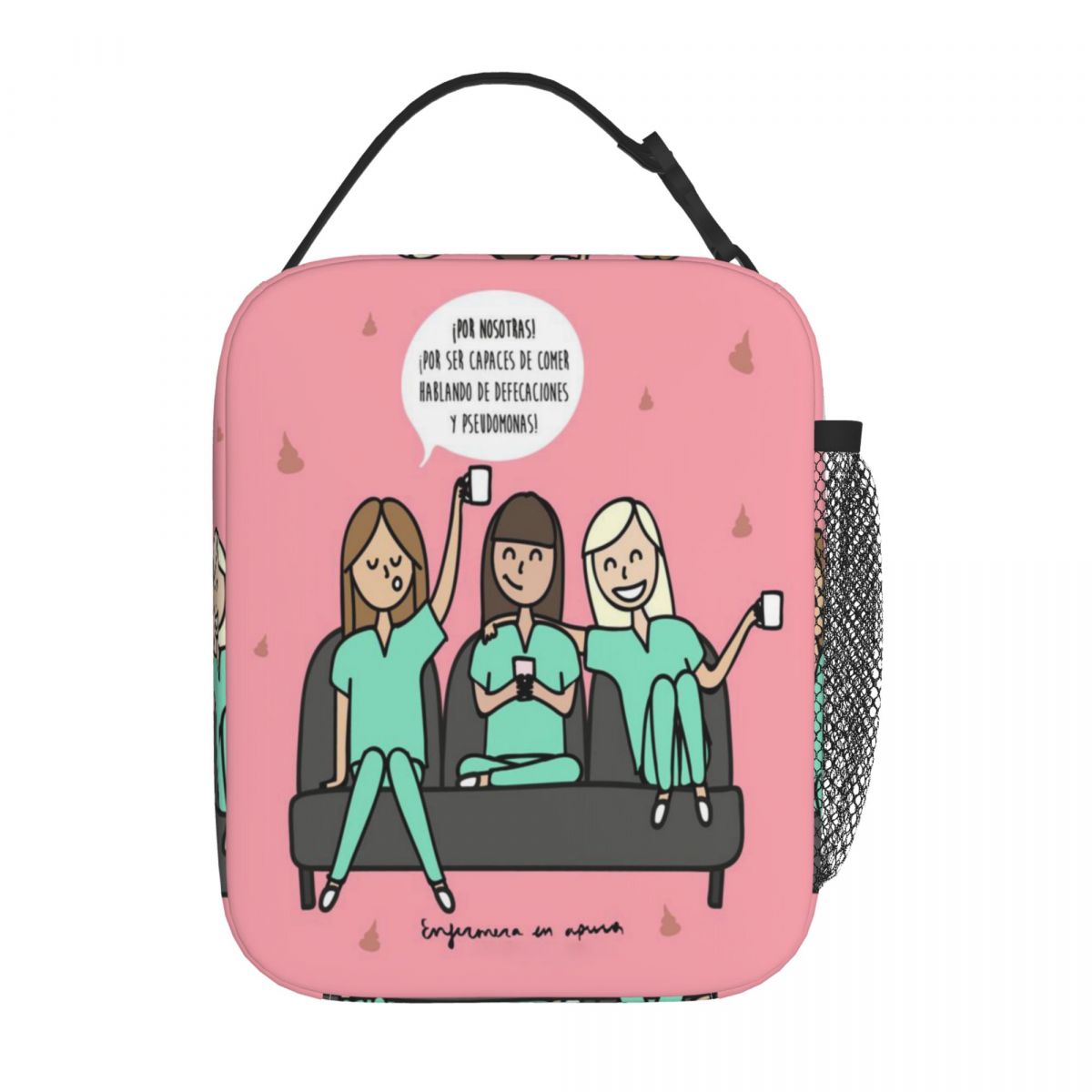 Sac à lunch amusant pour infirmière Bureau médical Boîte à lunch portable Sac isotherme avec imprimé plage Sacs à lunch thermiques Oxford amusants One Size