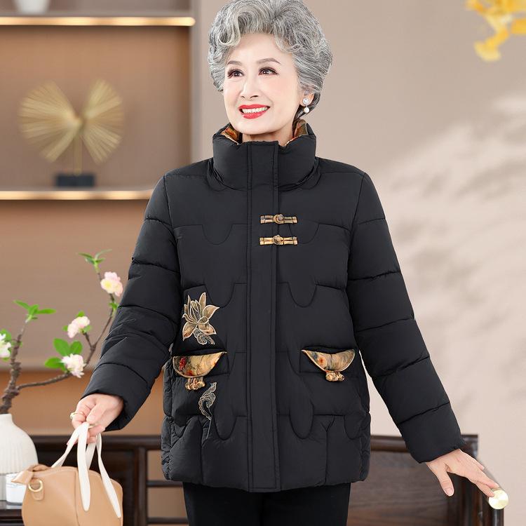 Grandmas, Winter Clothes, Thick Cotton Jackets, Old Ladies, New Style, Old Mom's Winter Clothes, High-neck Cotton Clothes