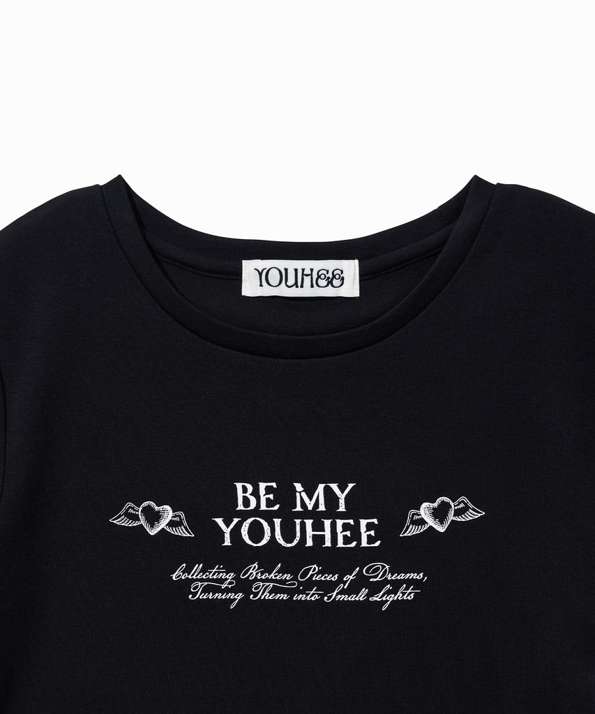 YOUHEE Heart Wing Graphic T-Shirt_Black