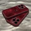 Wine Red Heart Pattern Phone Case For iPhone 17 16 15 14 13 12 11 Pro Max Silicone Cover For iPhone XS X XR 7 8 Plus 16E Fundas