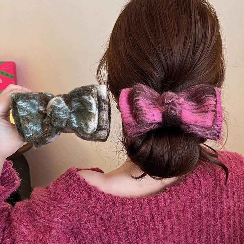 Bow Shaped Meatball Head Grab Clip Women's High-end Shark Clip New Unique and Beautiful Hairclip Fashion Hair Accessory Autumn