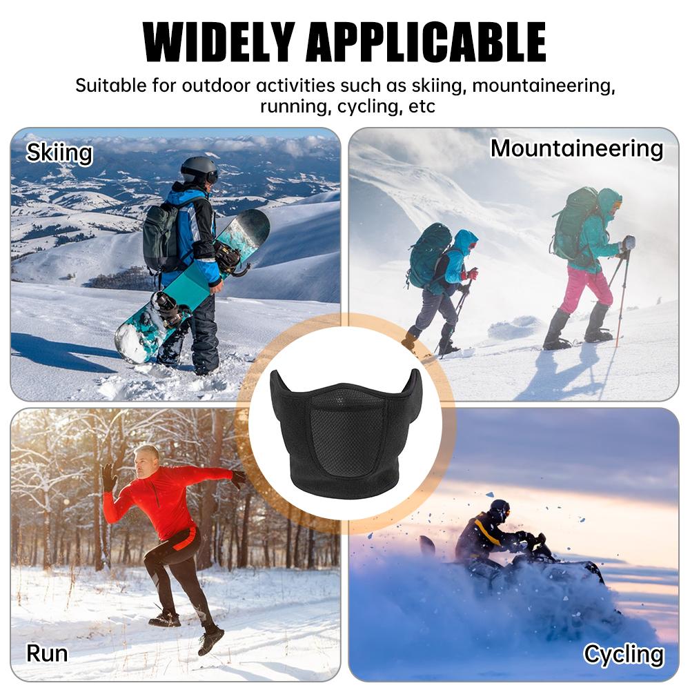Fashion Winter Thermal Fleece Balaclava Full Face Mask Skiing Hat Bandana Hat Windproof Snowboard Scarves Women's Men Helmet Cap