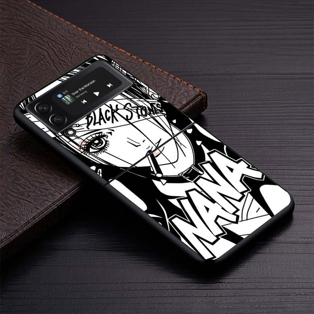 Nana Anime Na Na Girl Phone Case for Samsung Galaxy Z Flip6 5G Flip4 Flip5 Flip3 Black Cover Z Flip 6 5 4 3 PC Shell Coque Galax