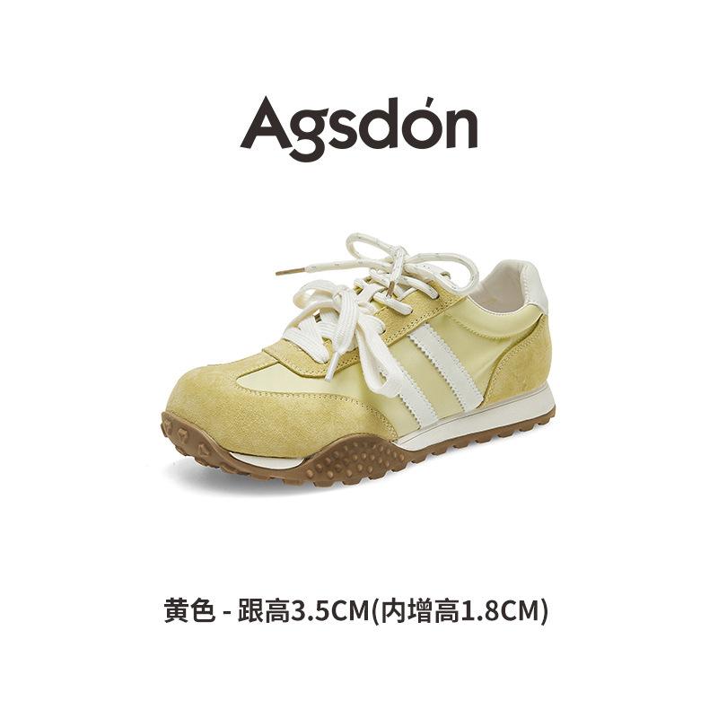 Augustus Dengde Training Shoes Women's 2025 New Autumn Platform Casual Board Shoes Sports Forrest Gump Shoes Fashion White Shoes