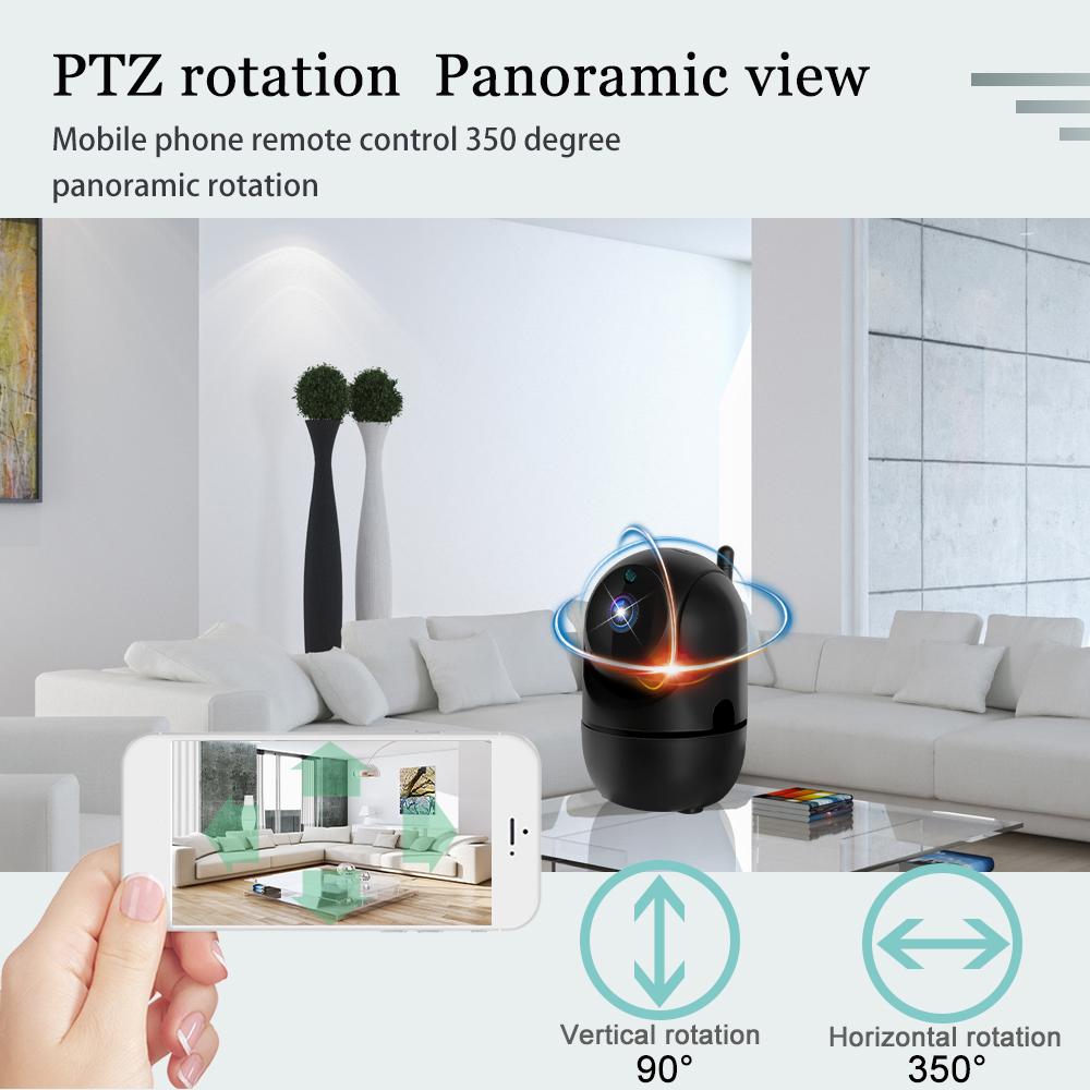 Podofo 350° WI-FI kamera Bezdrátová kamera HD 720P IP kamera Domácí bezpečnostní kamera Dvoucestná zvuková CCTV kamera s nočním viděním