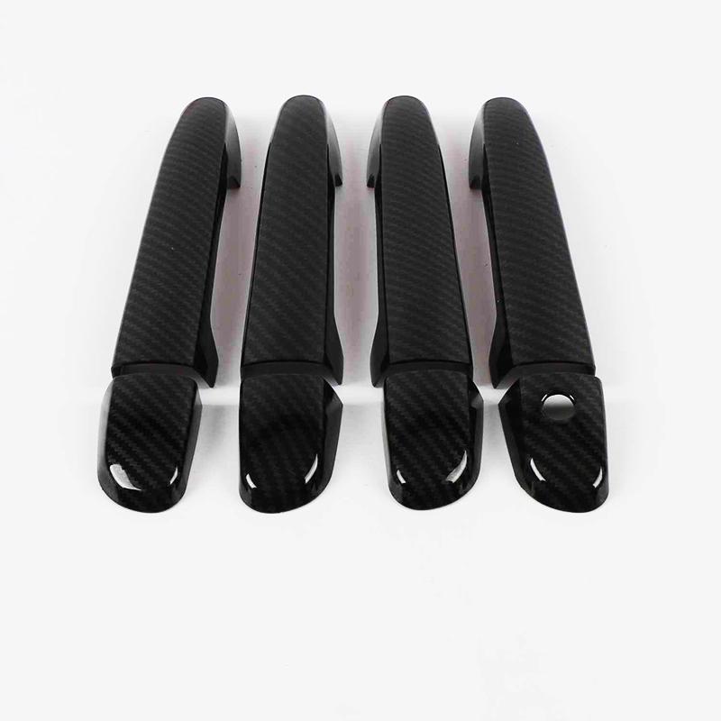 

For 2013-2018 Mazda 3 Axela Third generation glossy carbon Fiber Patterns Side Door Handle Covers Trims 2014 2015 2016 2017 Left driving