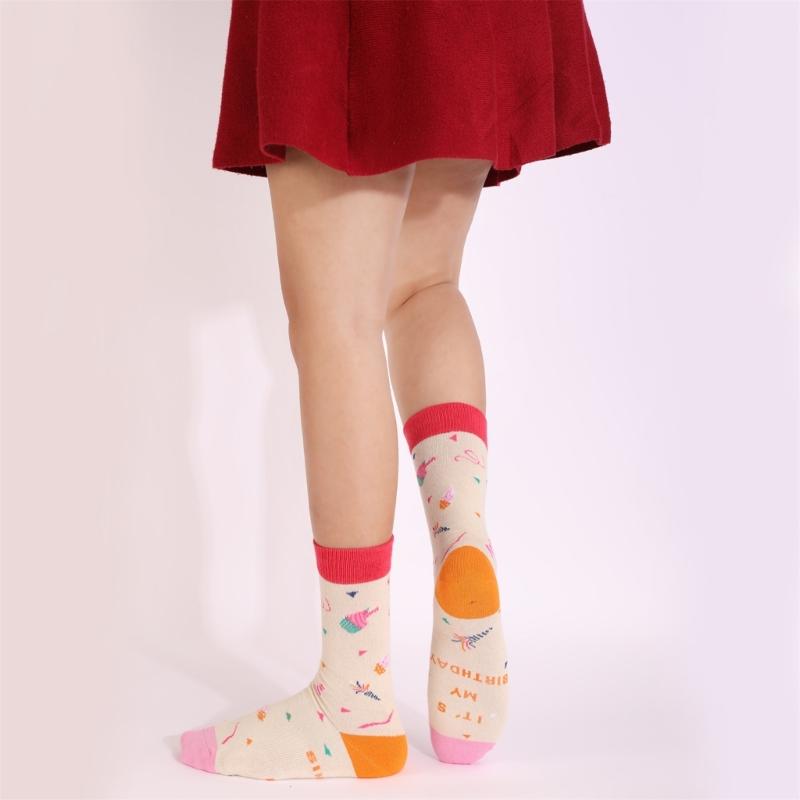 1 Pair Funny Socks Novelty Pattern Cotton Socks Colourful Casual Socks Gifts Men Women High Ankle Socks Bicycles Socks