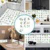 DFsucces Nordic-style Plant Mosaic Tile Stickers, Set of 10, Waterproof, Stain-Resistant, and Heat-Resistant, Self-Apply Wallpaper Stickers, Perfect f