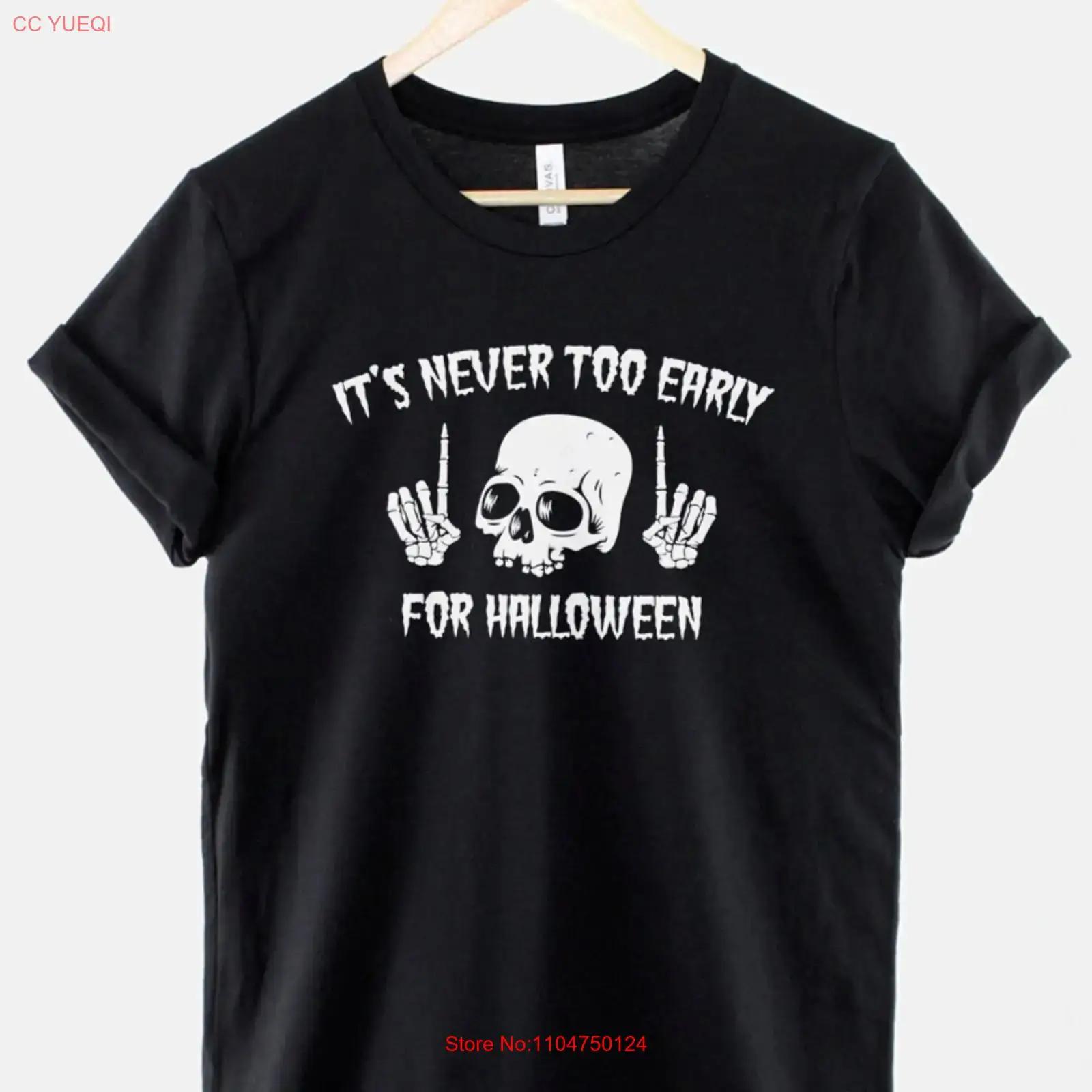 

Skull Halloween T Shirt It s Never Too Early For Goth vintage Washed Versatile Breathable Comfortable Stylish graphic Soft 5XL різнокольоровий