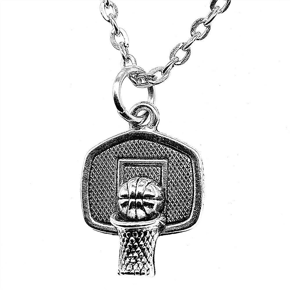 Athlete Charm Necklace Sports Adventure Pendant For Men Outdoor Enthusiast Jewelry 43cm Chain