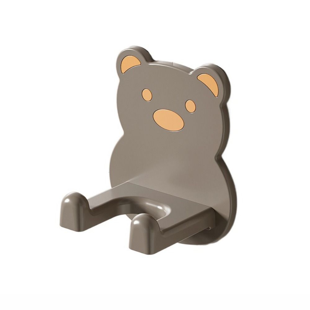 

Self-adhesive Cartoon Bear Hair Dryer Holder Wall Mounted Air Blower Storage Bracket Washroom