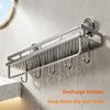 Bathroom Suction Cup Storage Shelf With Layers For Shower Room Organization