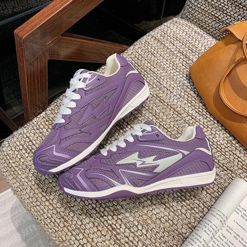 

2025 лето ретро сетка повседневные спортивные папины кроссовки женские универсальные модные серебристые лазерные повседневные спортивные кроссовки женские 35 фиолетовый