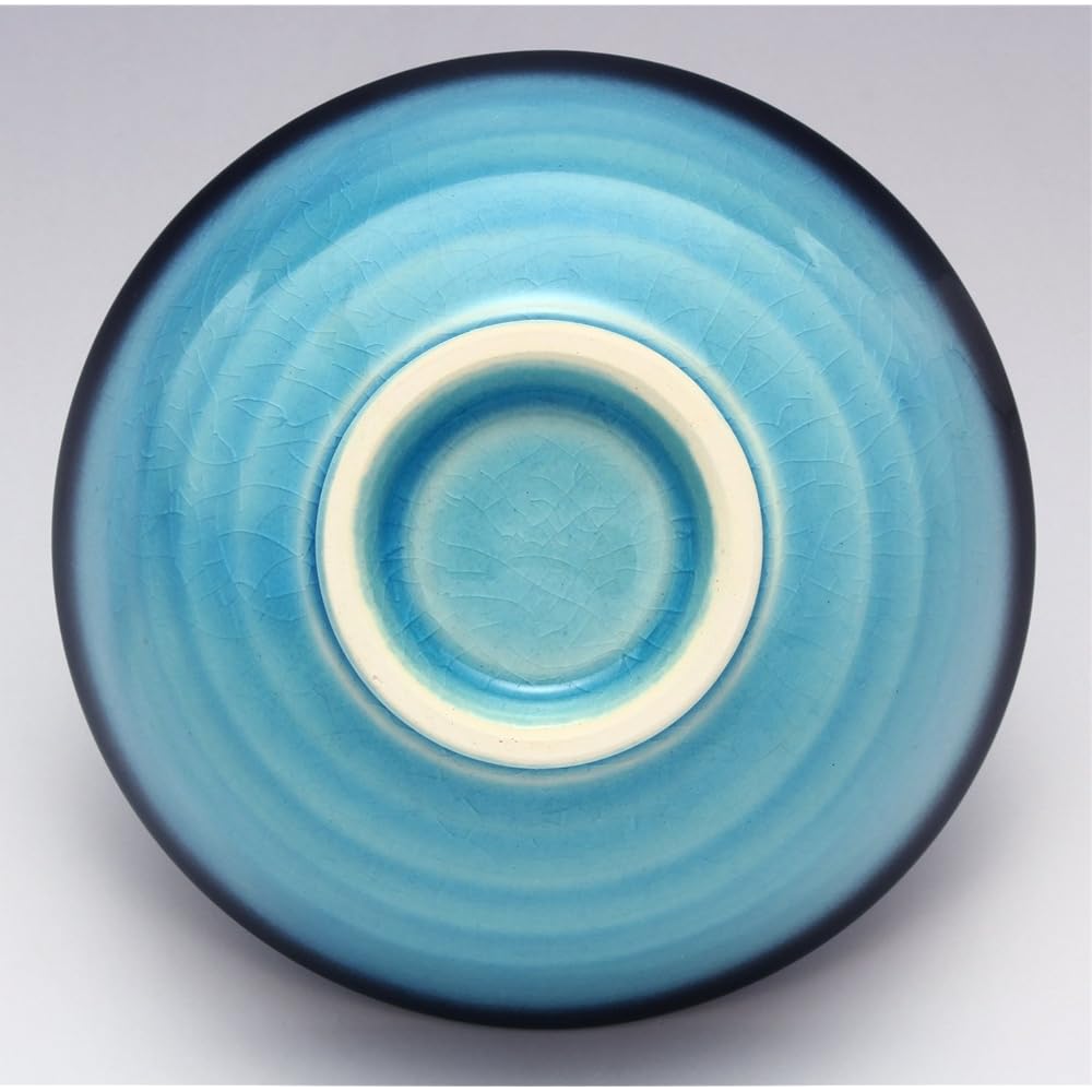 Mino Ware Tokuyama "Turquoise Blue" Rice Bowl Large 11cm Diameter 6cm Height Japanese Tableware