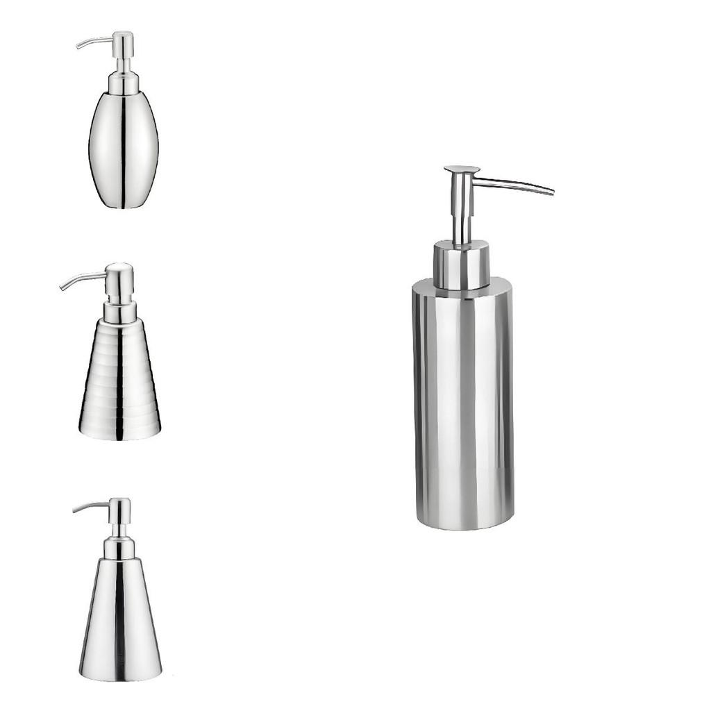 Stainless Steel Soap Dispenser Pump With Hand Press For Bathroom Storage