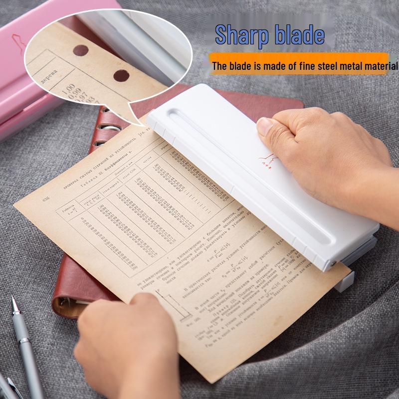 Adjustable 6-Hole Portable Loose-Leaf Notebook Paper Puncher