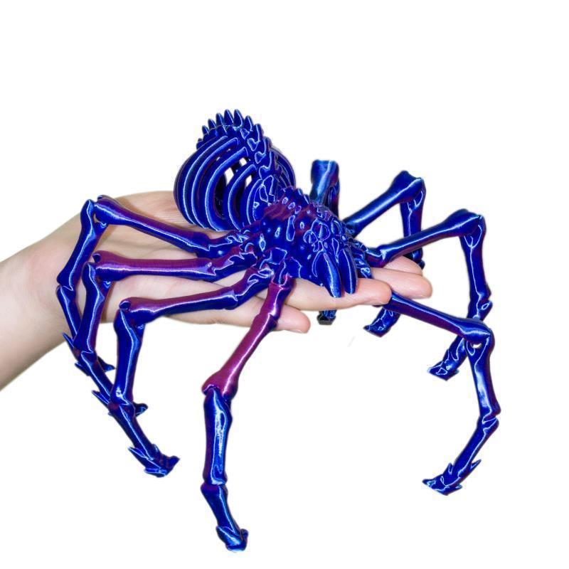 3D-gedruckte einziehbare Spinne bewegliche Gelenke Fidget Simulation drehbar beweglich Büro Schreibtisch Ornament Dekoration Handwerk