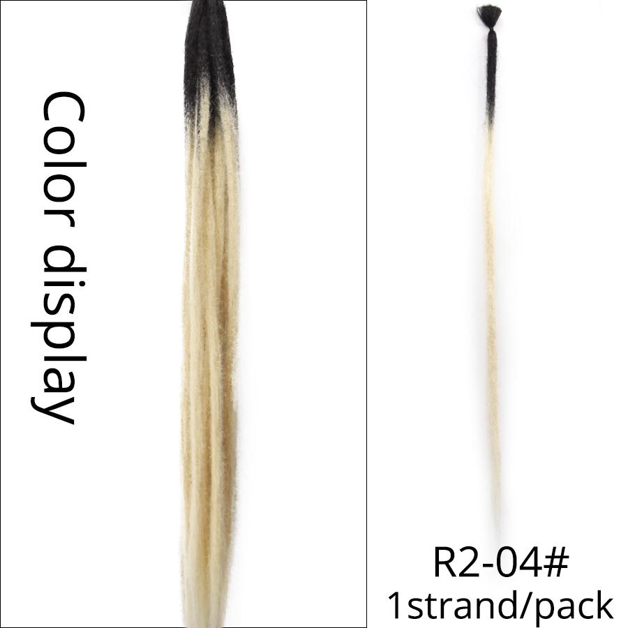 Estensioni Dreadlock fatte a mano al 100% Moda Reggae Capelli 20 pollici Morbidi Dreadlock all'uncinetto Trecce Capelli Ombre Colore 5 Pz / lotto