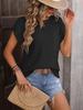 2024 European & American Women's Round Neck Pocket Short Sleeve Sweater