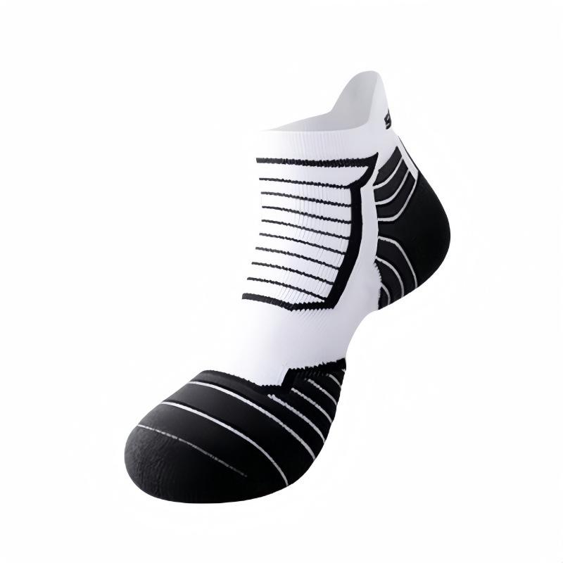 

Men s Thickened Towel Bottom Fitness Professional Running Sports Tennis Basketball Socks 1 pair чёрный/белый