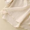 Women's Cotton And Linen Round Neck Embroidered Loose Five-quarter Sleeve Top